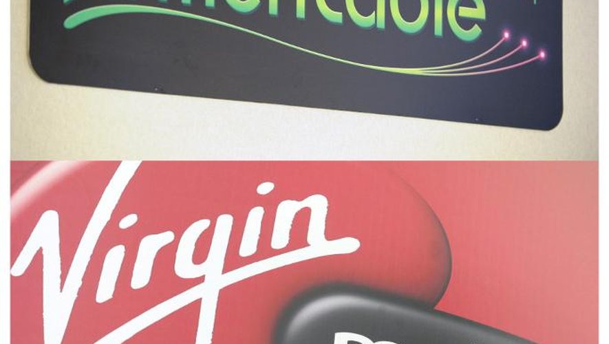 Les logos des opérateurs Numéricable et Virgin Mobile