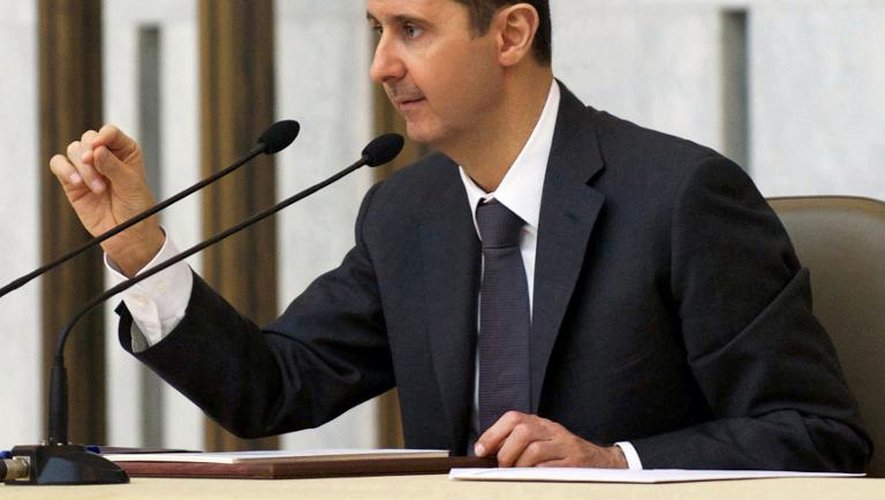 Le président syrien Bachar al-Assad le 8 juillet 2013 à Damas