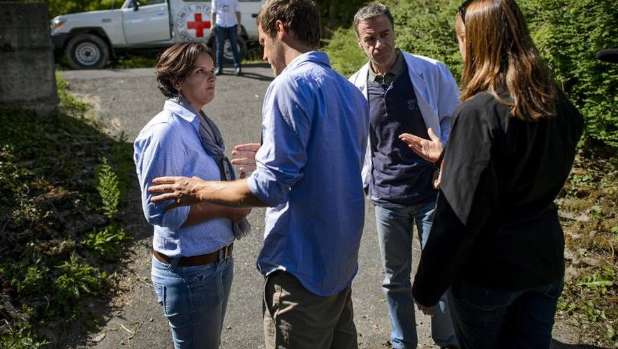 Un exercice de formation pour les futurs travailleurs humanitaires organisé par le CICR dans les bois de Genève, en Suisse, le 26 juin 2013