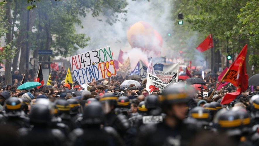 Manifestation contre le projet de loi travail à Paris le 19 mai 2016