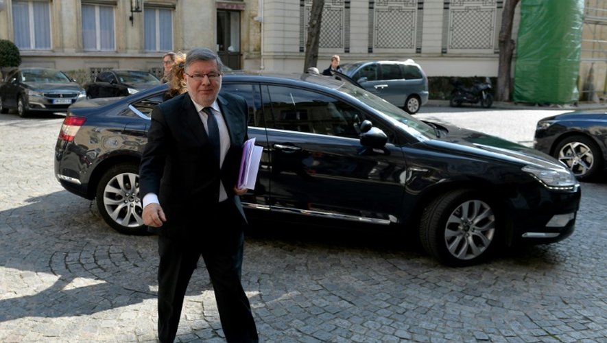 Le secrétaire d'Etat aux Transports, Alain Vidalies au ministère de l'Intérieur à Paris le 22 mars 2016