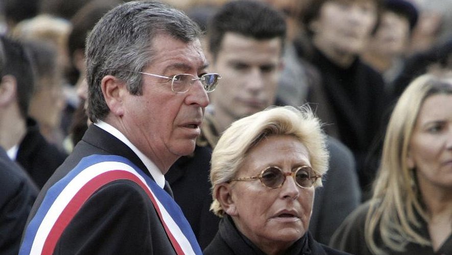 Patrick Balkany et son épouse Isabelle Balkany le 2 mars 2009 à la mairie de Levallois-Perret