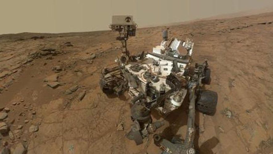 Auto-Portrait pris par le robot Curiosity sur Mars, le 22 mai 2013