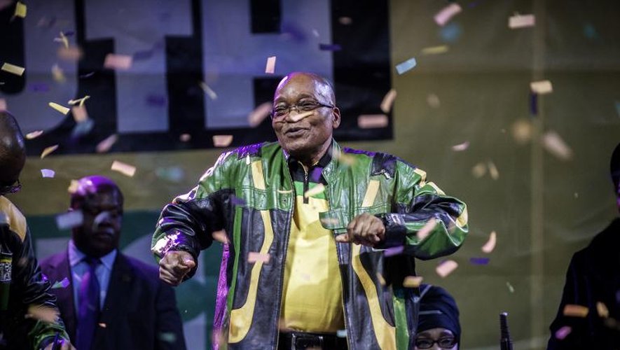 Le président sud-africain Jacob Zuma, le 10 mai 2014 à Johannesburg