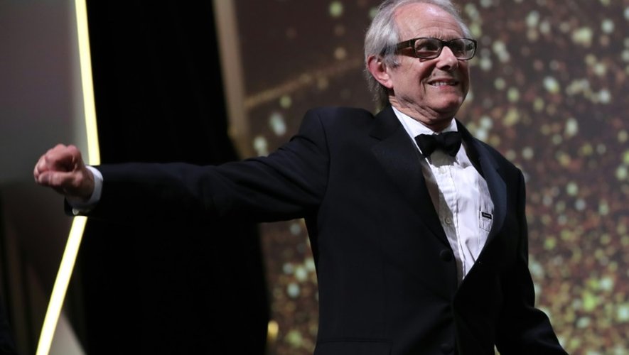 Le cinéaste britannique Ken Koach palme d'Or à Cannes pour "Moi, Daniel Blake", le 22 mai 2016