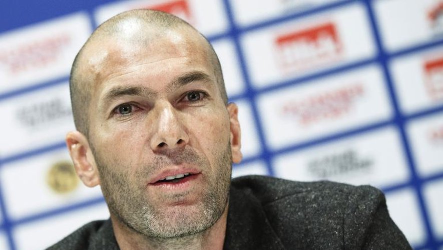 Zinedine Zidane lors d'une conférence de presse, le 4 mars 2014 à Berne