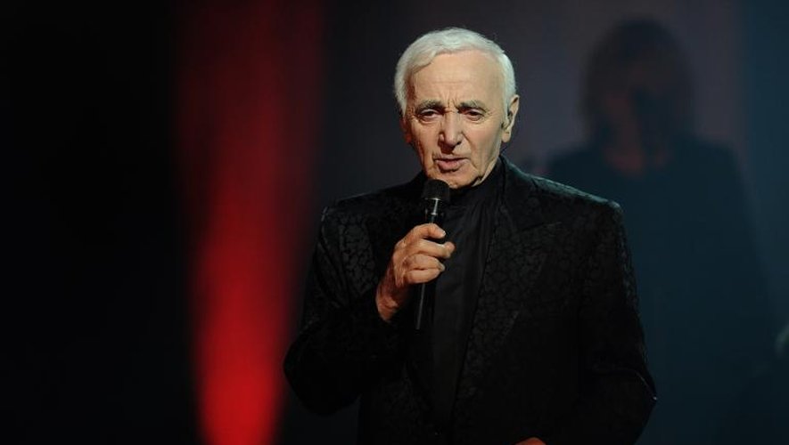 Charles Aznavour, en concert à Erevan en Arménie le 12 mai 2014, fêtera ses 90 ans jeudi sur une scène berlinoise
