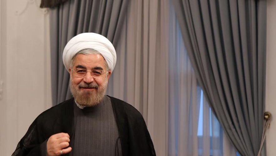 Le nouveau président iranien, Hassan Rohani, dans son bureau le 5 août 2013 à Téhéran