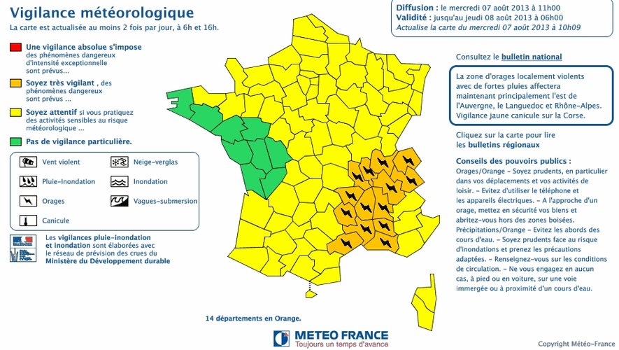Orages en Aveyron : l'alerte orange est levée