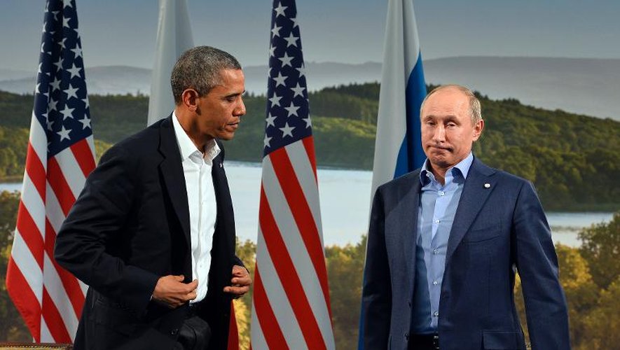 Les présidents américain Barack Obama et russe Vladimir Poutine, en Irlande du Nord le 17 juin 2013