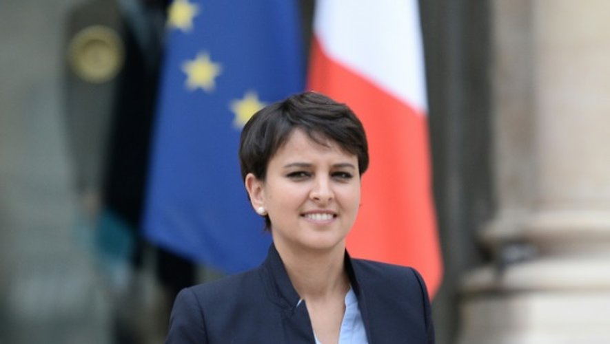 Najat Vallaud-Belkacem, ministre de l'Education nationale à la sortie de l'Elysée, le 18 mai 2016