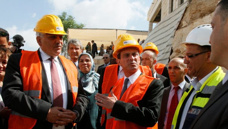 Le Premier ministre Manuel Valls le 23 mars 2016 à Bethlehem