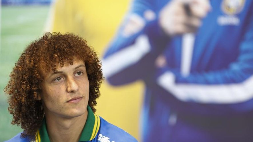 Le défenseur brésilien de Chelsea David Luiz, le 20 mai 2014 à Sao Paulo
