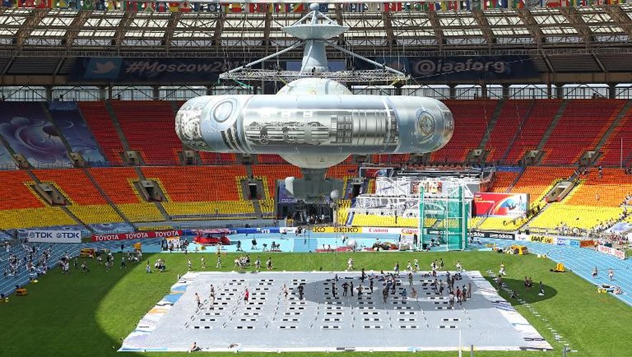 Le Stade olympique de Moscou, où se tiendront les Mondiaux d'athlétisme, le 7 août 2013