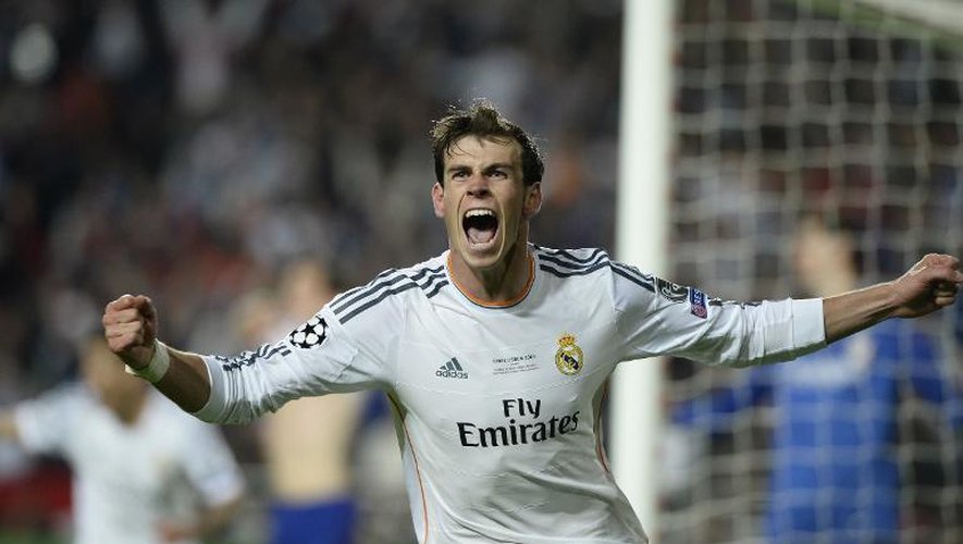 Le Gallois Gareth Bale auteur du 2e du Real Madrid face à l'Atletico, en finale de la Ligue des champions, le 24 mai 2014 à Lisbonne