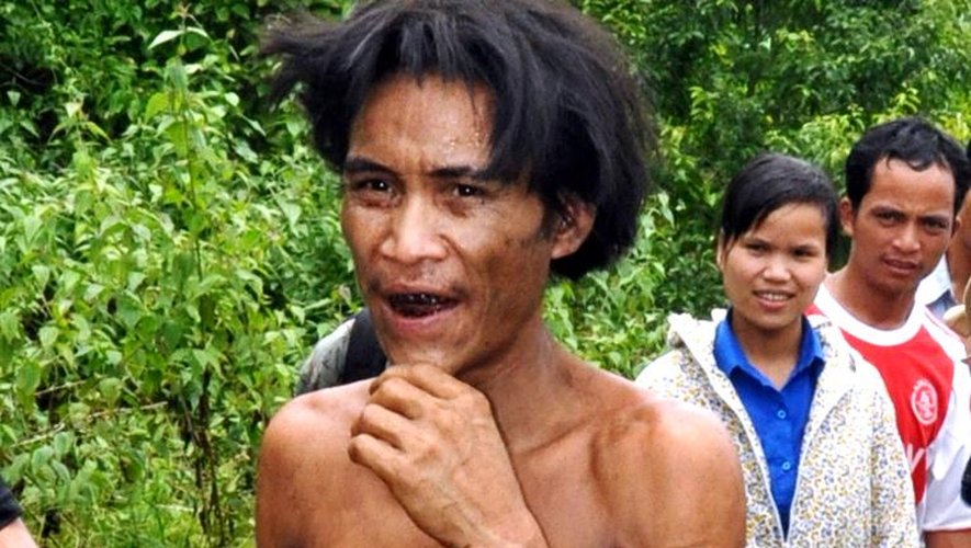Ho Van Lang, un Vietnamien de 42 ans qui aurait  vécu pendant quarante ans dans la jungle, le 7 août 2013
