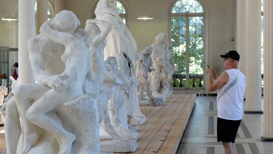 Des sculptures d'Auguste Rodin exposées à la Villa des Brillants, dernière demeure de l'artiste, à Meudon, le 4 août 2013