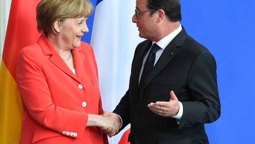 Le président François Hollande et la chancelière Angela Merkel, le 19 mai à Berlin