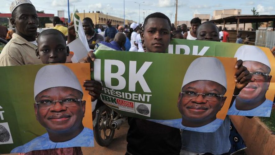 Des partisans d'Ibrahim Boubacar Keïta, le 9 août 2013 à Bamako