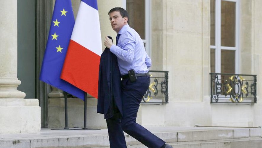 Manuel Valls à son arrivée à l'Elysée le 26 mai 2014 à Paris
