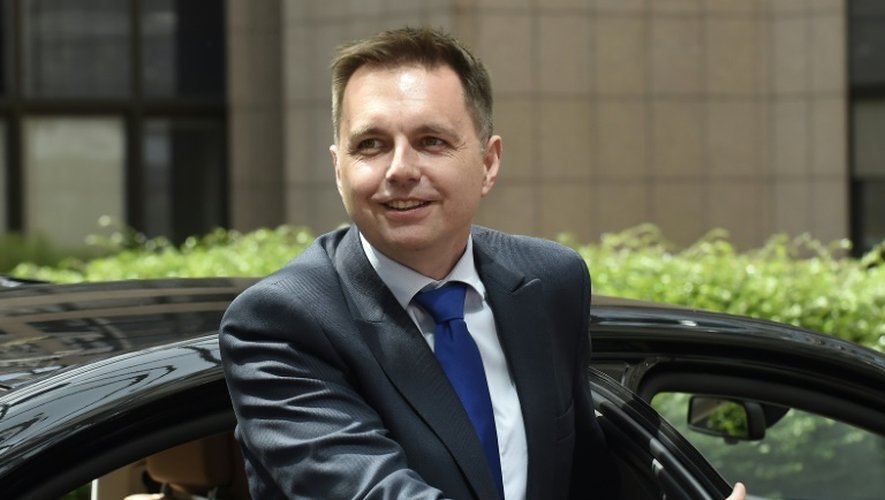 Le ministre slovaque des Finances Peter Kazimir le 11 mai 2015 à Bruxelles
