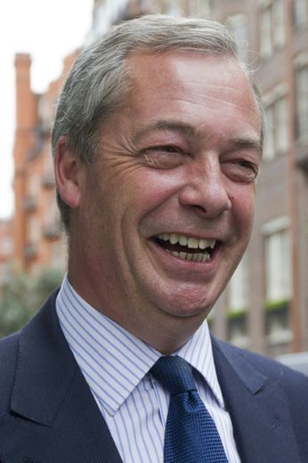 Le chef du Parti de l'indépendance du Royaume Uni (UKIP) Nigel Farage à Londres le 15 mai 2015