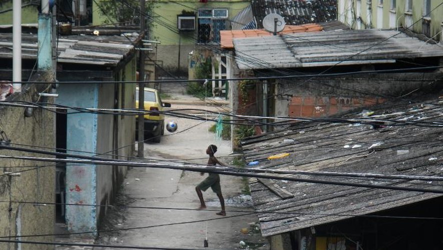 Photographie prise par un enfant de la favela la Cité de Dieu à Rio de Janeiro le 13 avril 2013