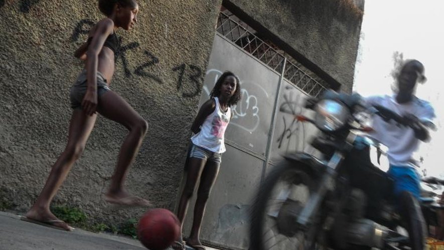 Photographie prise par un enfant de la favela la Cité de Dieu à Rio de Janeiro le 30 janvier 2014