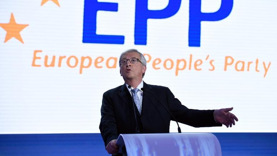 Le candidat des conservateurs européens pour la présidence de la Commission européenne, le Luxembourgeois Jean-Claude Juncker, le 25 mai 2014 à Bruxelles