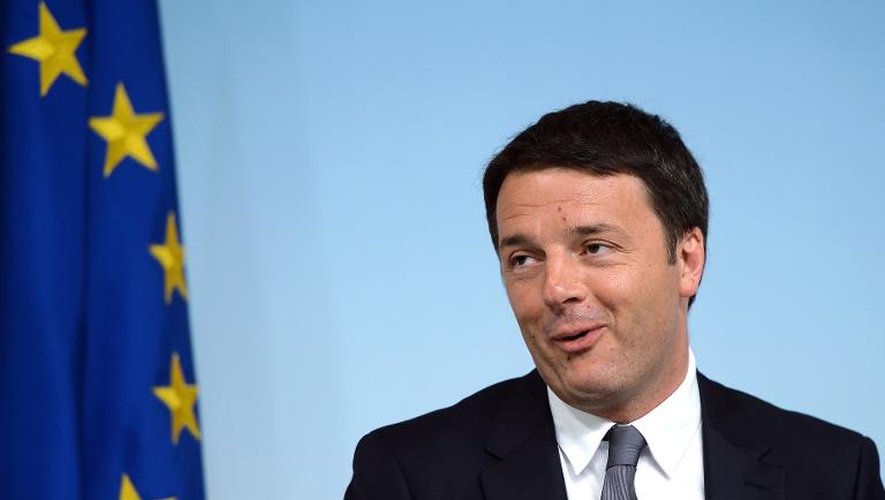 Le Premier ministre italien Matteo Renzi lors d'une conférence de presse à Rome, le 26 mai 2014