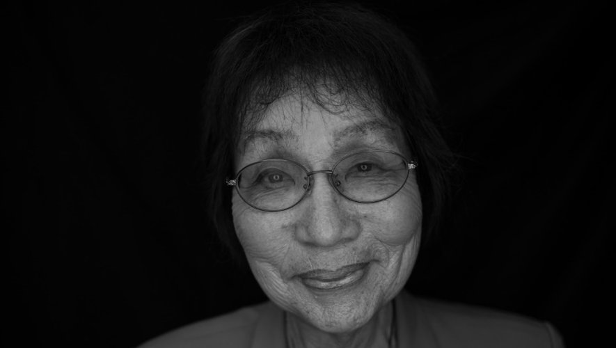 Emiko Okada, 79 ans, survivante de l'attaque atomique sur Hiroshima le 6 mai 1945, à Hiroshima le 25 mai 2016
