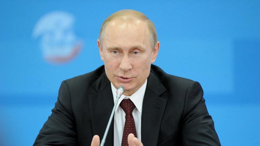 Le président russe Vladimir Poutine, le 24 mai 2014 à Saint Petersbourg