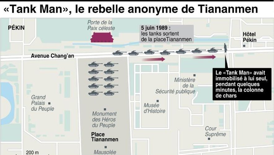 "Tank Man", le rebelle anonyme de la place Tiananmen