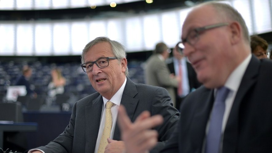Le président de la Commission européenne Jean-Claude Juncker au parlement européen le 7 juillet 2015 à Strasbourg