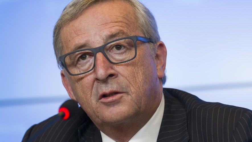 Jean-Claude Juncker lors d'une conférence de presse le 3 juillet 2015 à Luxembourg