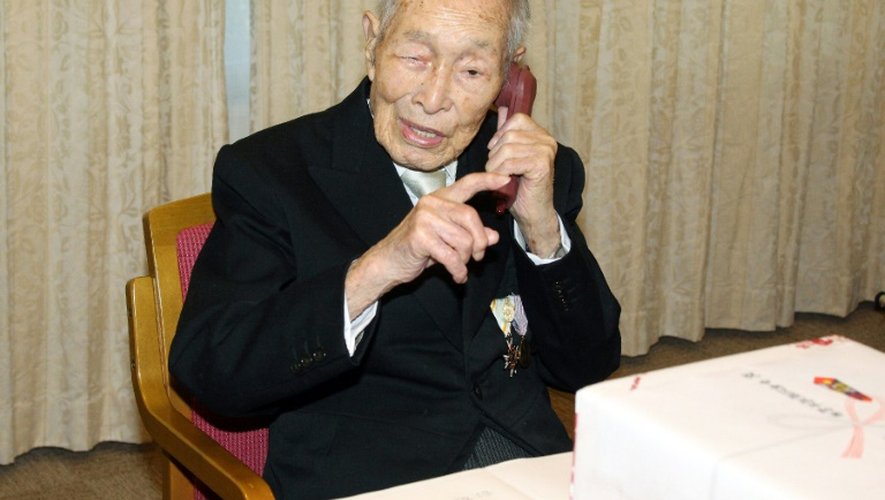 Le Japonais Sakari Momoi, doyen de l'humanité, dans un hôpital à Tokyo, le 13 septembre 2013