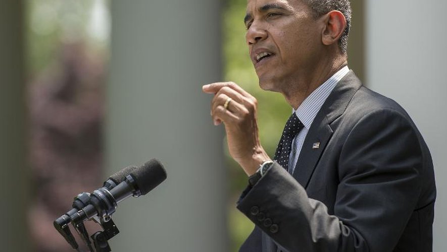 Le président américain Barack Obama explique le 27 mai 2014 à Washington les intentions des Etats-Unis sur leur présence militaire en Afghanistan