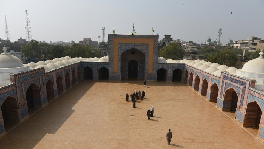 La mosquée Shah Jahani, édifiée à partir de 1644 sur les ordres de l'empereur moghol Shah Jahan, le 24 mars 2016