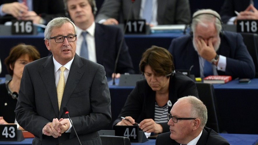 Le président de la Commission européenne Jean-Claude Juncker devant le Parlement européen le 7 juillet 2015 à Strasbourg