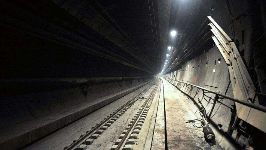 Photo prise dans le tunnel sous la Manche en décembre 2010