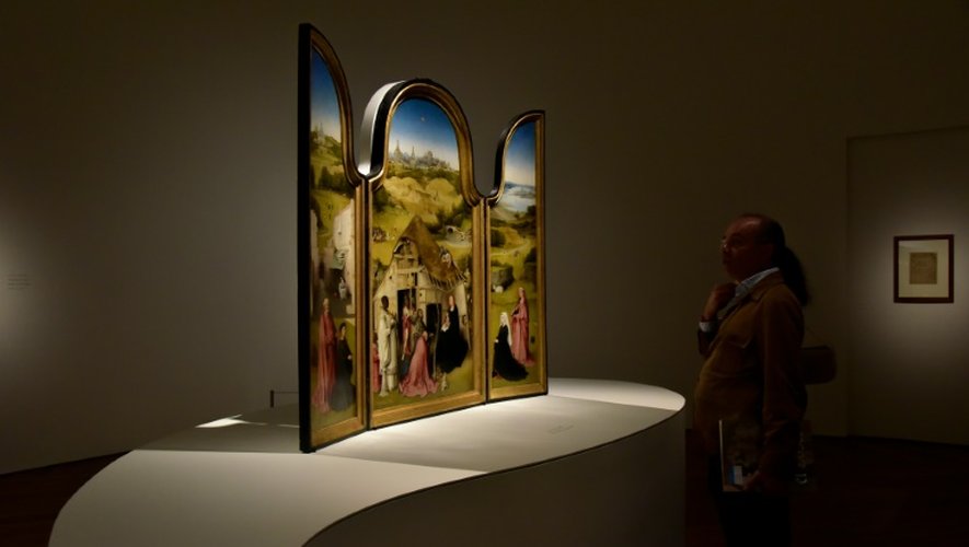 Une des oeuvres du primitif flamand Jérôme Bosch, vénéré en Espagne, qui l'a surnommé "El Bosco", au musée du Prado à Madrid, le 27 mai 2016