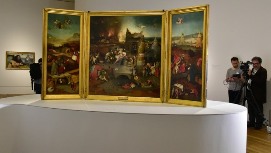 Une des oeuvres du primitif flamand Jérôme Bosch, vénéré en Espagne, qui l'a surnommé "El Bosco", au musée du Prado à Madrid, le 27 mai 2016