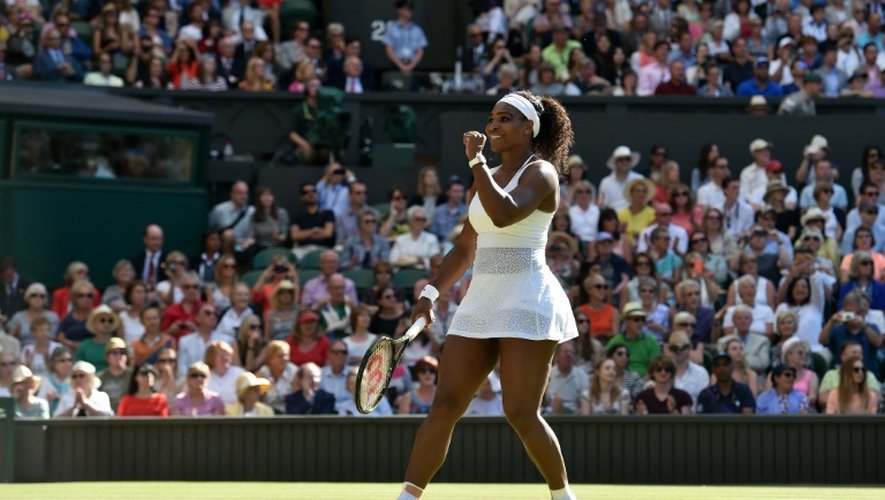 Serena Williams après sa démonstration face à Maria Sharapova en demi-finale du tournoi de Wimbledon, le 9 juillet 2015