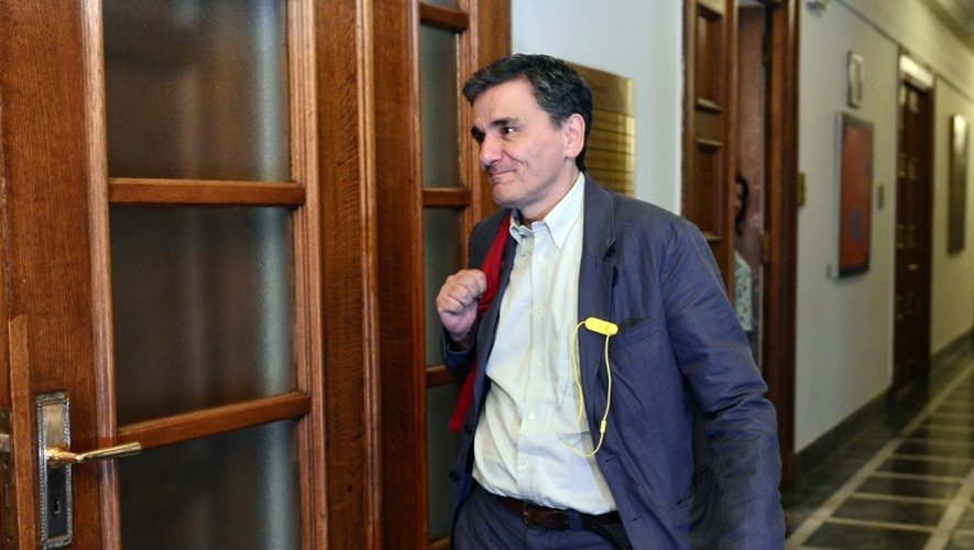 Le futur ministre des Finances grec Euclide Tsakalotos à Athènes, le 12 mai 2015