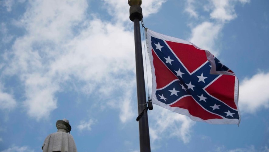 Un drapeau confédéré le 27 juin 2015 à Columbia, en Caroline du Sud