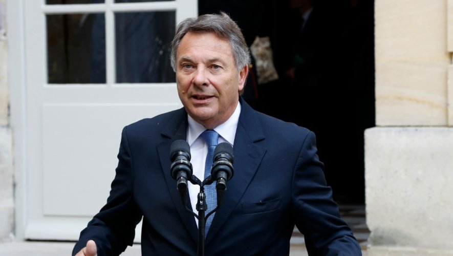 Le président de l'Union française des industries pétrolières (UFIP), Francis Duseux, à la sortie de Matignon le 28 mai 28 2016 à Paris