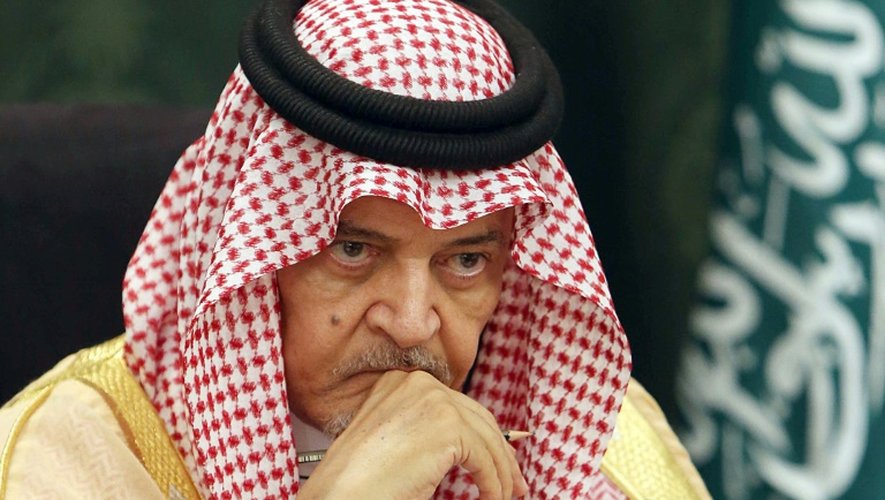 Le chef de la diplomatie de l'Arabie saoudite, le prince Saoud al-Fayçal, lors d'une conférence de presse à Jeddah, le 1 octobre 2014