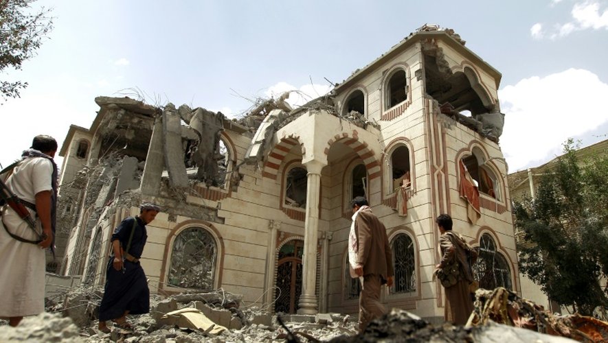 Destructions à Sanaa au Yémen, le 6 juillet 2015
