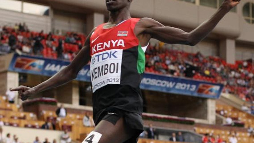 Le roi du 3000 m steeple, le Kényan Ezekiel Kemboi, remporte sa 3e médaille d'or de la spécialité aux Mondiaux d'athlétisme le 15 août 2013 à Moscou