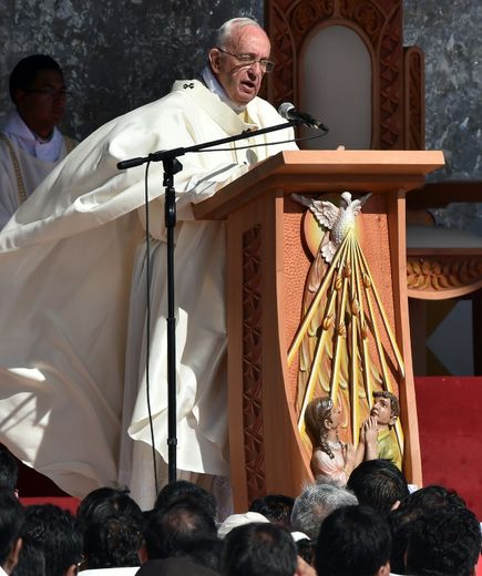 Le pape François le 9 juillet 2015 à Santa Cruz en Bolivie